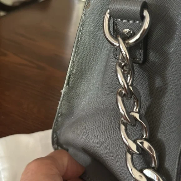 Michael Kors Authentic Michael Kors Grey Lock & Key Purse - Picture 13 of 15